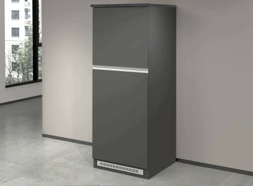 Mobile portafrigo 2 ante 60x165h cm antracite e ardesia - Mesarthim