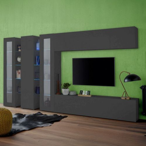 Mobile soggiorno classico 340cm antracite - Atta