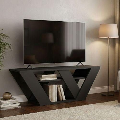 Mobile TV antracite 110x30x40h cm in legno - Amazzonite