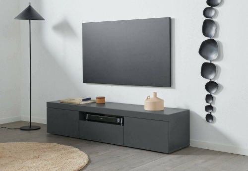 Mobile TV antracite 160x40x35h cm 3 ante - Edoarda