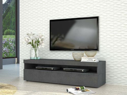 Mobile TV ardesia 130x45x36h cm in legno - Adelicia