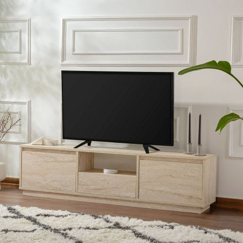 Mobile TV beige 160x29x42h cm 3 ante - Morrigan