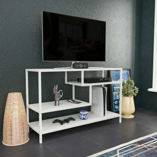 Mobile TV bianco 120x39x75h cm in legno - Ivette