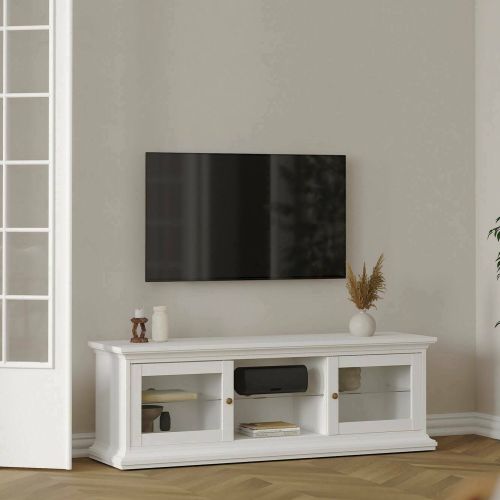 Mobile TV bianco 149x41x50h cm 2 ante - Damrey