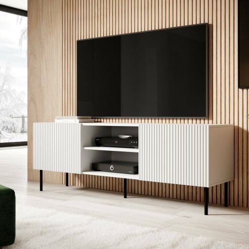 Mobile TV bianco 150x42x52h cm 3 ante - Molini