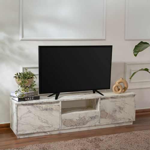 Mobile TV marmo 160x29x42h cm 3 ante - Morrigan