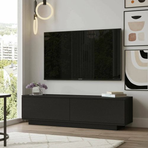 Mobile TV nero 140x35x38h cm 2 ante - Goro