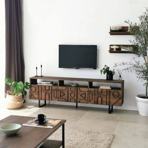Mobile TV noce 170x30x40h cm 3 ante - Barete