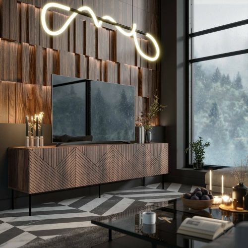 Mobile TV noce 190x40x58h cm 4 ante - Marea