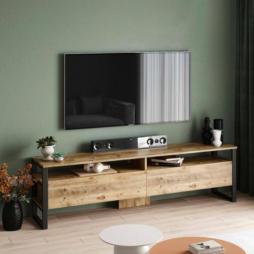 Mobile TV quercia 180x35x56h cm 2 ante - Khartum