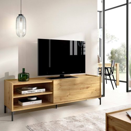 Mobile TV rovere nodi 155x43x47h cm modulabile - Allesia