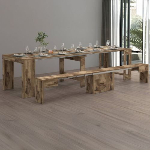 Panca allungabile acero 290x25x45h cm - Yutu