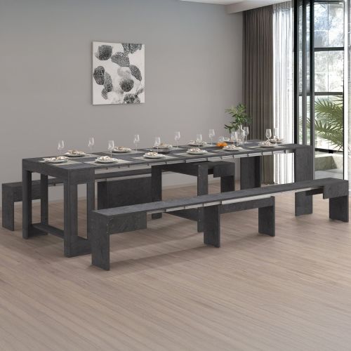 Panca allungabile ardesia 290x25x45h cm - Quedan