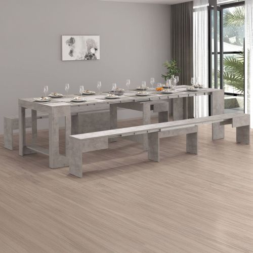 Panca allungabile grigia 290x25x45h cm - Quedan