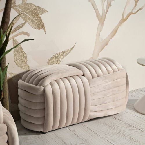 Panca design rosa 90x45x45h cm - Calcea