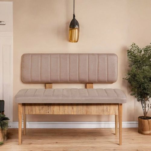 Panca Marrone Quercia Rosa Peso Supportato 150 kg Colore Struttura Rosa 110x40x85h cm, Altezza Seduta 51 cm - Salento