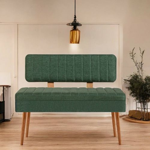 Panca Marrone Quercia Verde Peso Supportato 150 kg Colore Struttura Verde 105x40x85h cm, Altezza Seduta 40 cm - Barthelemy