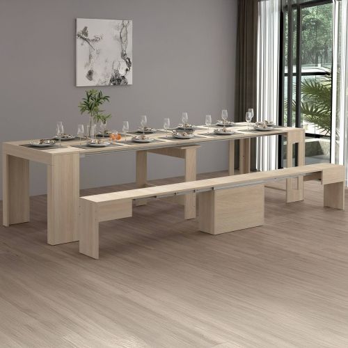 Panca olmo estensibile 290x25x45h cm - Yutu