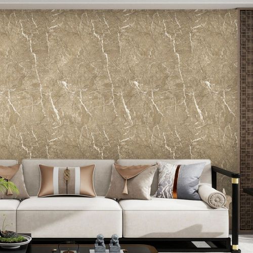 Pannello Decorativo Beige Marmo set da 6, Facile da Tagliare, Facile da Installare Texture Realistica 60x0.3 cm, Isolante Acustico Scarsa Isolazione