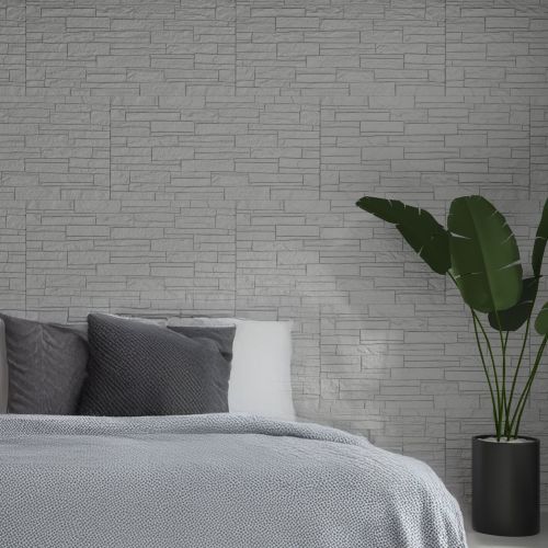 Pannello Decorativo Bianco Quarzite set da 24, Facile da Tagliare, Facile da Installare Texture Realistica 60x2.5 cm, - Nulvi