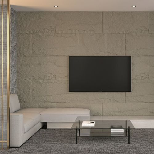 Pannello Decorativo Grigio Cemento set da 20, Facile da Tagliare, Facile da Installare Texture Realistica 60x3 cm, Isolante Acustico Buona Isolazione