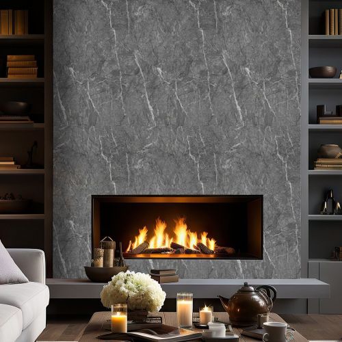 Pannello Decorativo Grigio Marmo set da 18, Facile da Tagliare, Facile da Installare Texture Realistica 60x0.3 cm, Isolante Acustico Scarsa Isolazione