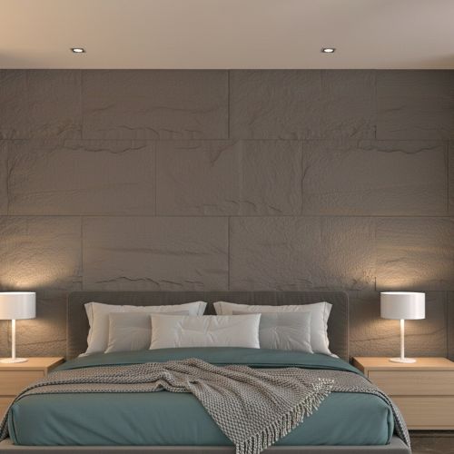 Pannello Decorativo Grigio Marrone set da 20, Facile da Tagliare, Facile da Installare Texture Realistica 60x3 cm, Isolante Acustico Buona Isolazione