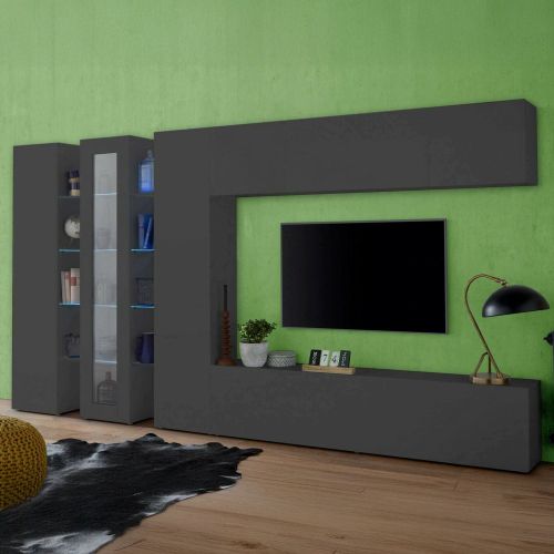 Parete salotto smart 320cm antracite - Bellino