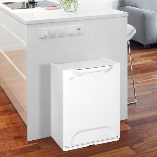 Pattumiera Bianco Capacità 15 lt un Cestino 34x29x47h cm, Cestino Estraibile Made in Italy - Dorothy