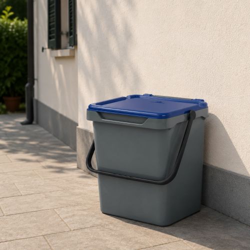 Pattumiera blu Capacità 34 lt un Cestino 40x31x39h cm, Made in Italy - Foscas