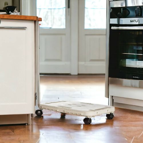 Pedana con ruote Tbilisi, 48x29h8 cm, Beige