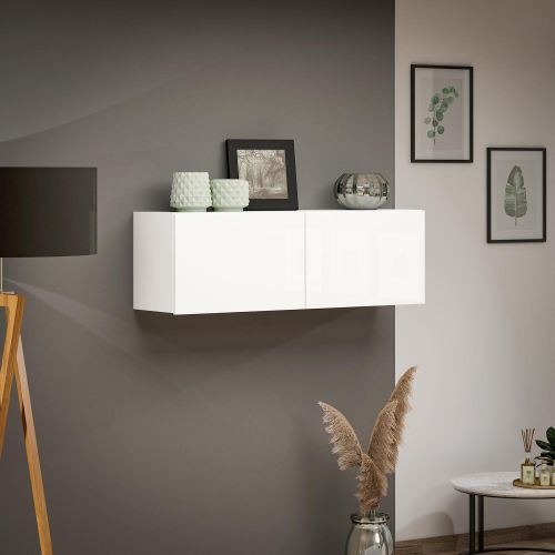 Pensile bagno 112x37h cm bianco lucido - Ostrense