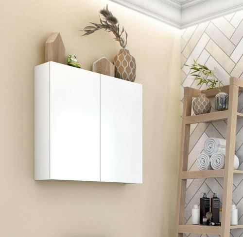 Pensile bagno 2 ante 60x60h cm bianco lucido - Apollosa