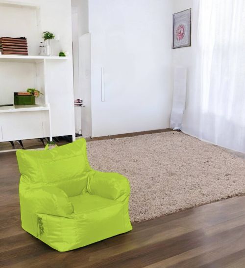 Poltrona Ababa, Seduta imbottita, Divano singolo da salotto, Sedia con braccioli, Made in Italy, 75x65 h70 cm, Verde