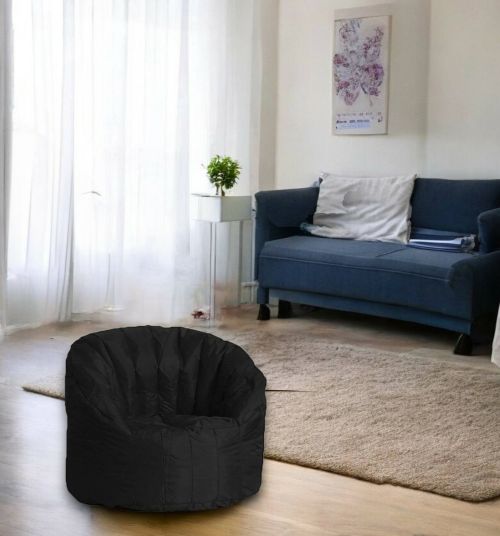 Poltrona Achira, Seduta imbottita, Divano singolo da salotto, Sedia con braccioli, Made in Italy, 80x80 h80 cm, Nero