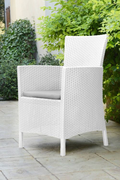 Poltrona da esterno Steinbach, 62x60 h89 cm, Bianco