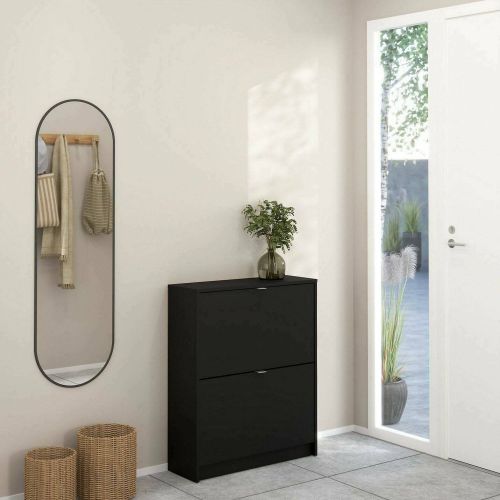 Porta scarpe 2 ante nera 70x85h cm - Larry