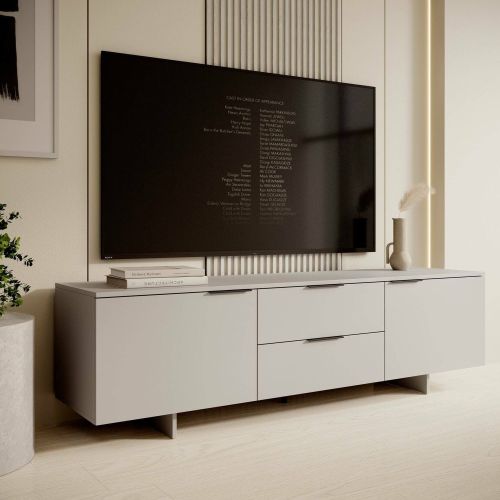 Porta TV beige 180x41x55h cm 2 ante e 2 cassetti - Cislago