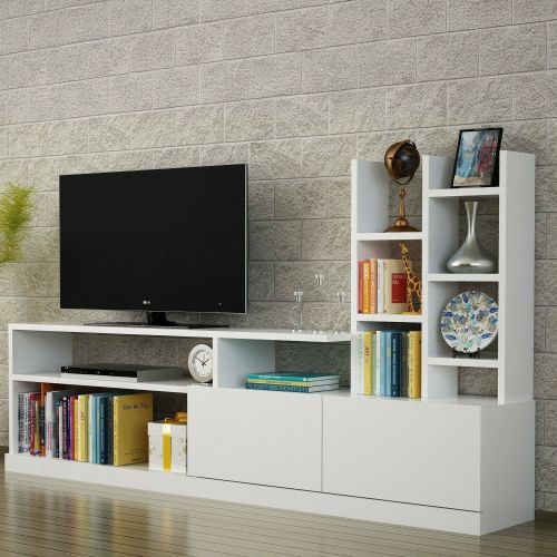 Porta TV bianco 164x25x91h cm 2 ante - Kristal