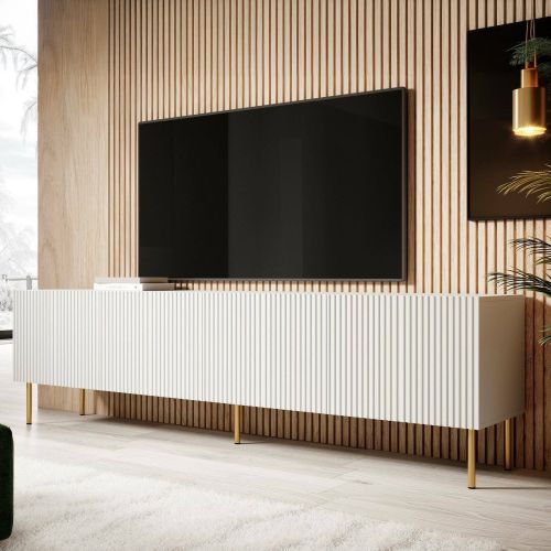 Porta TV bianco 200x42x52h cm 4 ante - Varenna