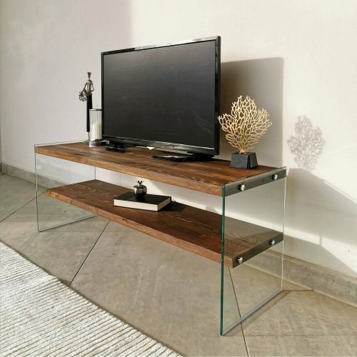 Porta TV noce 120x35x45h cm in legno - Italia