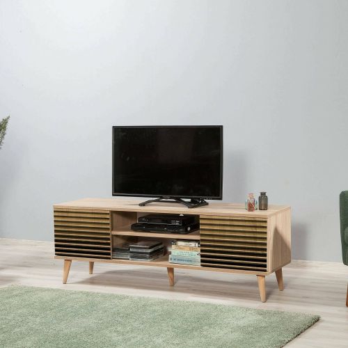 Porta TV quercia 140x40x50h cm 2 ante - Enrica