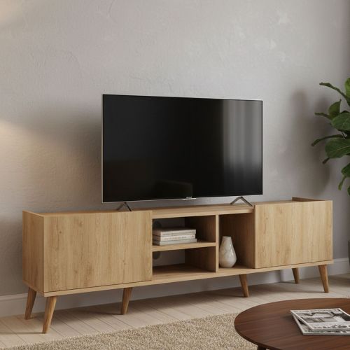 Porta TV quercia 180x34x52h cm 2 ante - Alberona
