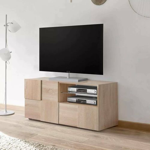 Porta TV rovere 122x43x57h cm in legno - Ward