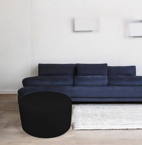 Pouf Abanera, Poltrona multiuso, Poltroncina sacco, Pouf poggiapiedi, Made in Italy, 79x79 h42 cm, Nero