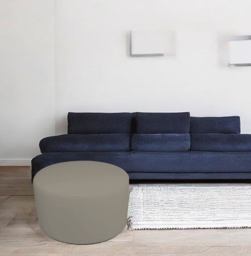 Pouf Abanera, Poltrona multiuso, Poltroncina sacco, Pouf poggiapiedi, Made in Italy, 79x79 h42 cm, Tortora