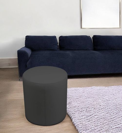 Pouf Abate, Poltrona multiuso, Poltroncina sacco, Pouf poggiapiedi, Made in Italy, 40x40 h42 cm, Grigio scuro