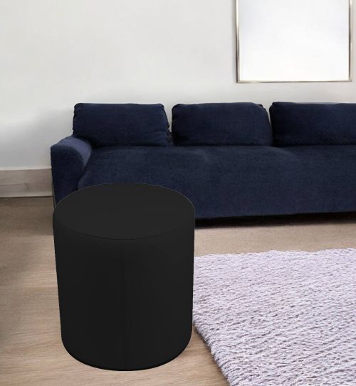 Pouf Abate, Poltrona multiuso, Poltroncina sacco, Pouf poggiapiedi, Made in Italy, 40x40 h42 cm, Nero