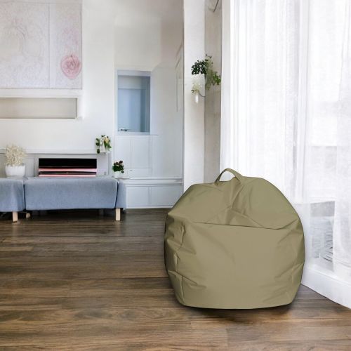 Pouf Abe, Poltrona multiuso, Poltroncina sacco, Pouf poggiapiedi, Made in Italy, 65x65 h50 cm, Beige