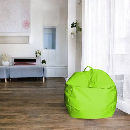 Pouf Abe, Poltrona multiuso, Poltroncina sacco, Pouf poggiapiedi, Made in Italy, 65x65 h50 cm, Verde